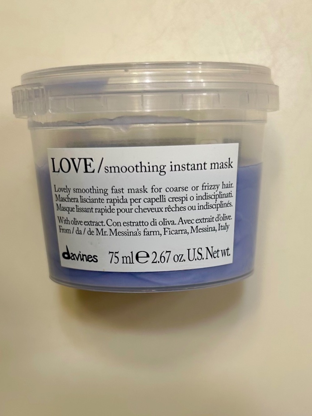 NWT Davines LOVE Smoothing Instant Mask Smoothing Hair Mask 75ml